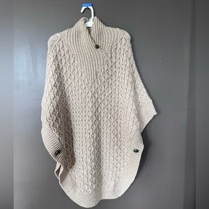 Aran Mor 100% Merino Wool Irish Poncho